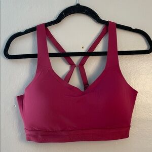 Lululemon Fine Form Sports Bra Womens 34D Convertible Burgundy Yoga Hook & Eye